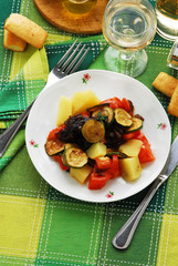 Patate e zucchine in padella- Contorni della Toscana