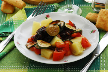 Patate e zucchine in padella - Contorno Toscana