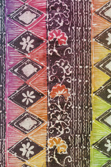 Colorful batik sarong with geometric design