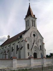 Fototapeta premium old (since 1877) stone roman catholic church