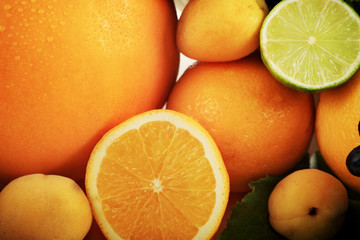 Citrus fruits and other foodstuffs.