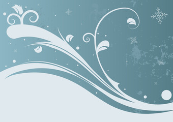 Editable abstract vector winter background