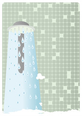 Warm shower background - vector illustration