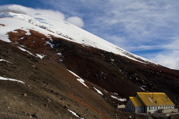 The Refuge on the foot of Volcano Cotopaxi, Ecuador
