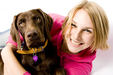 Girl and Dog