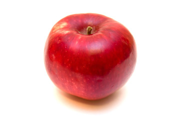 red apple on white
