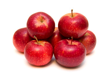 red apples isolated on white