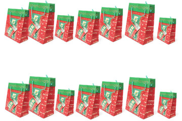 Christmas Shopping Bags with Copy Space