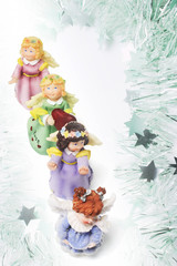 Composite of Angel Figures and Tinsels