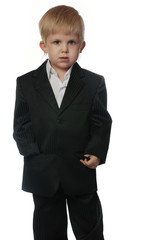 The boy in a suit