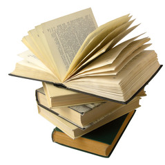 Old books stack