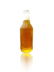 opened cold beer bottle
