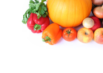 Vegetables isolated on white
