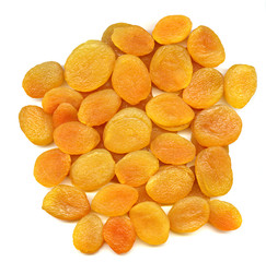 Pile of dried apricots for texture or background
