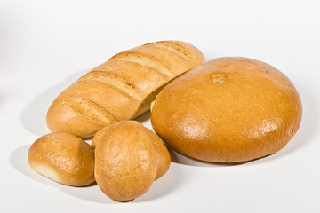 food series: white tasty bread over white