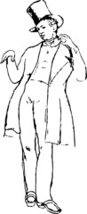 The young man with a sandwich
