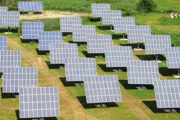 solar power plant - an aerial view
