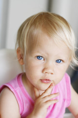 Cute little girl posing