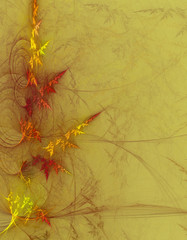 Obraz na płótnie Canvas Grungy foliage background generated by Apophysis