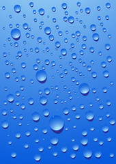 Blue water drop background, vector illustration