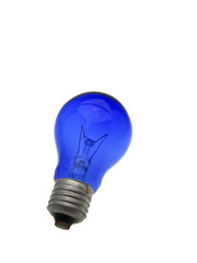 dark blue electric lamp on white background
