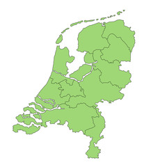 Fototapeta premium Karte Niederlande
