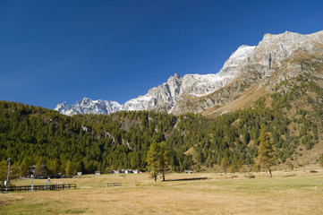 Fototapeta na wymiar Alpe Devero naturalny park w Alpach