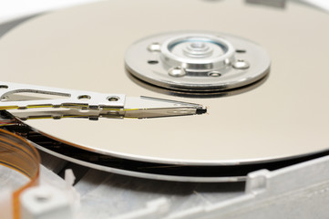Close up of hard disk drive detail