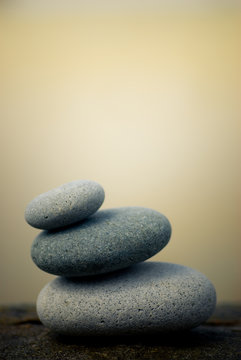 zen pebbles arrangement - peaceful and soft background