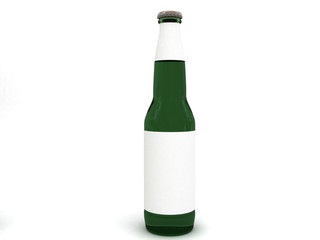 Beer bottle with blank label