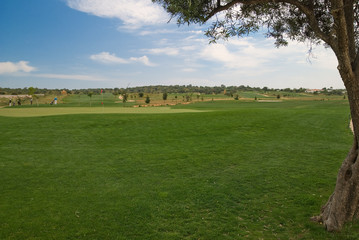 Fototapeta na wymiar Golf course in the Algarve region of Portugal