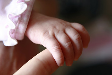 Hand of a newborn baby