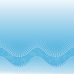 Abstract blue halftone wave background
