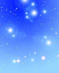 Obraz na płótnie Canvas Distant stars glittering on a soft blue background