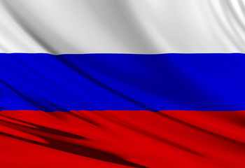 Fototapeta premium Russian flag waving in the wind