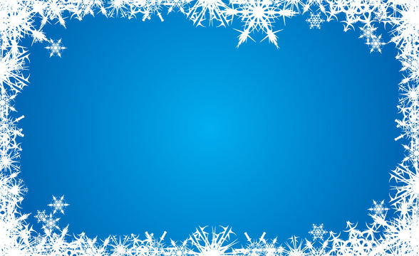 snowflake blue christmas background