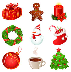 christmas icon set