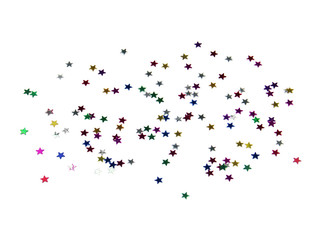 des confettis d'étoiles