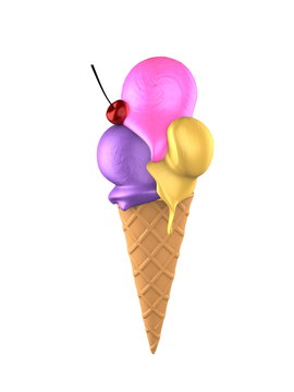 3d image, Conceptual Ice cream