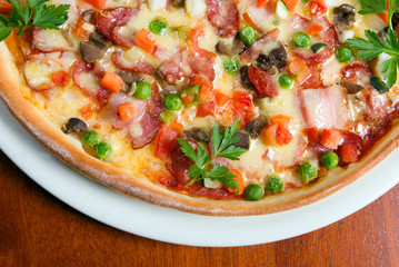 Pizza and italian kitchen. Studio. ,Close-up