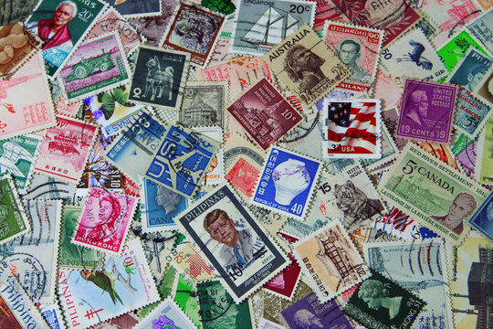 Postage Stamps Background