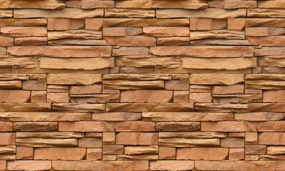 Photo sur Plexiglas Pierres Seamless Old Stone wall brown texture