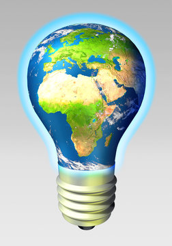 The Earth - green eco energy - Europe and Africa