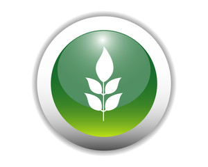 Glossy Plant Icon Button