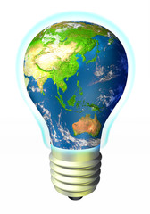 The Earth - green eco energy - Asia and Australia