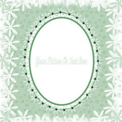 Mint Green Floral Frame