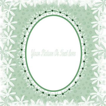 Mint Green Floral Frame