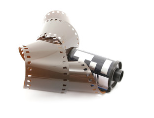 spiral film isolated on white