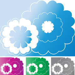 abstract flower background set