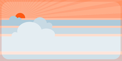 Fototapeta premium Sunset sky - fully editable